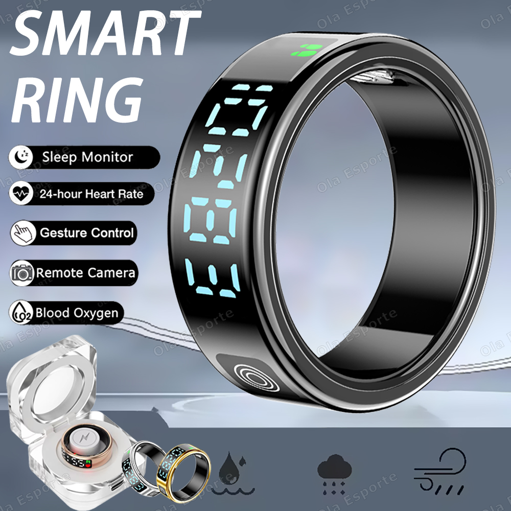 Smart Ring Health - 남녀공용 충전 케이스 포함 SR08 스마트