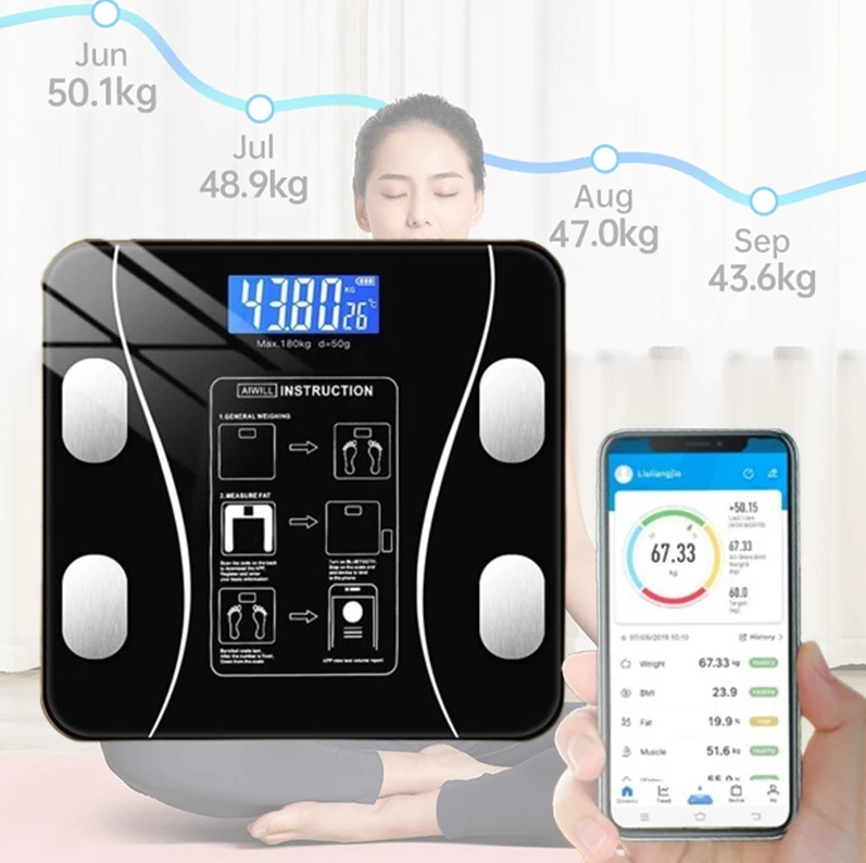 Body Fat Scale Smart - 스마트 USB 정밀 디지털 체지방 측정기