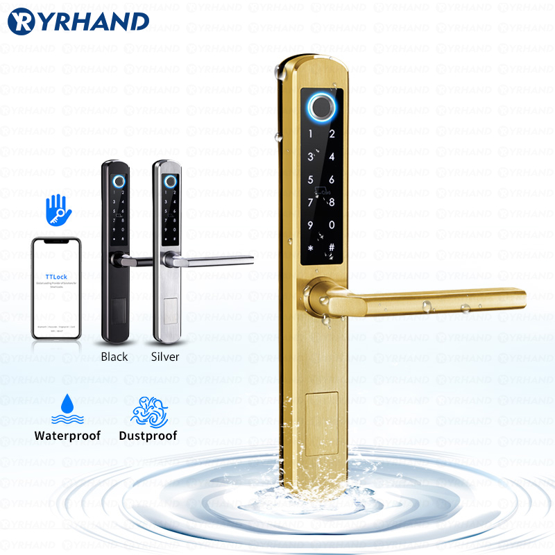 IP66 골드 스테인레스 스틸 슬라이딩 유리 스마트 잠 - Unique Electronics Gadgets 리뷰 및 가격