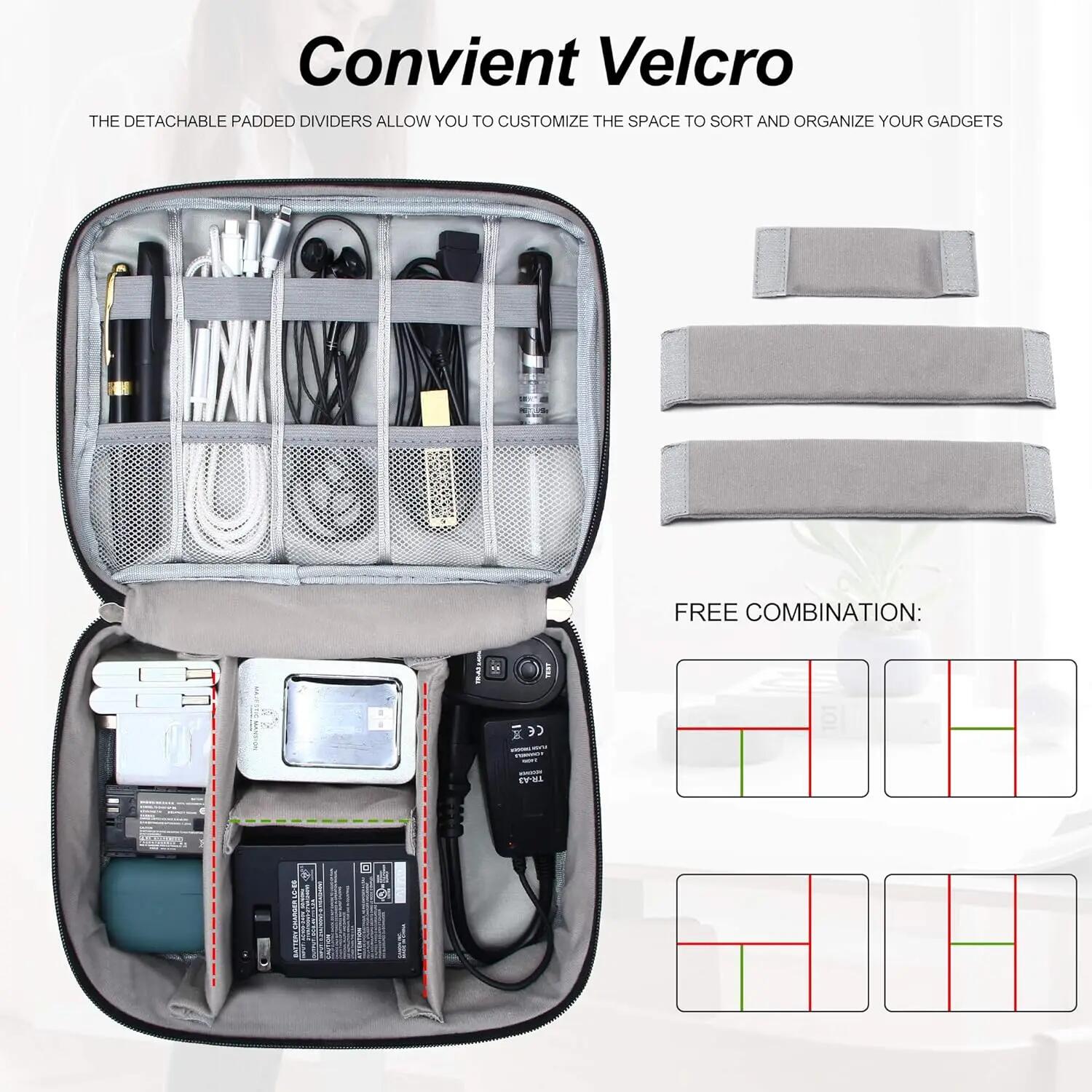 휴대용 디지털 저장 가방 USB 가제트 방수 케이블 주 - Electronics Gadgets Bag 리뷰 및 가격