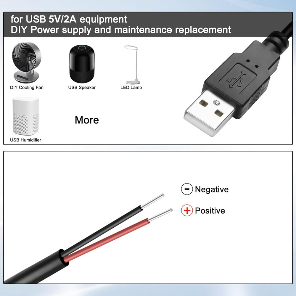 DC 2 핀 USB 전원 케이블 USB 남성 여성 5V - Electronics Repair Gadgets 리뷰 및 가격