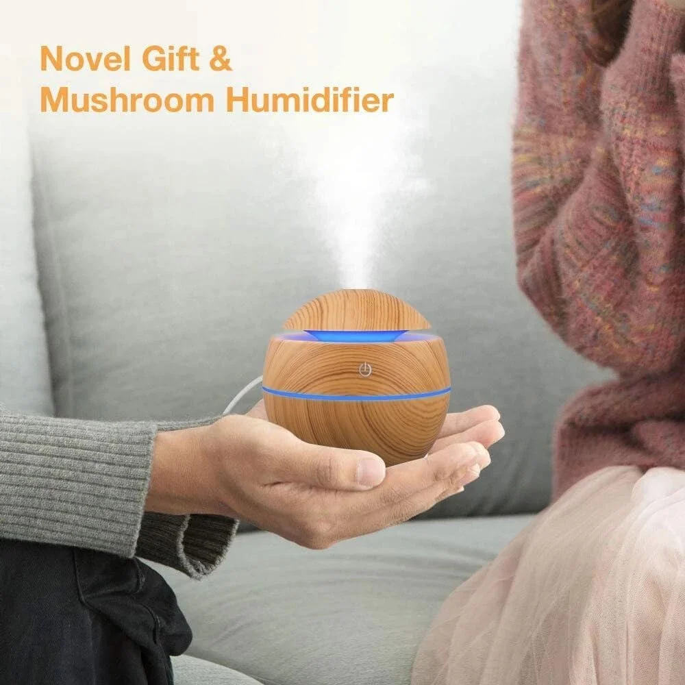 미니 우드그레인 초음파 USB 가습기 및 에센셜 오일  - Electronics Gadgets For Home 리뷰 및 가격