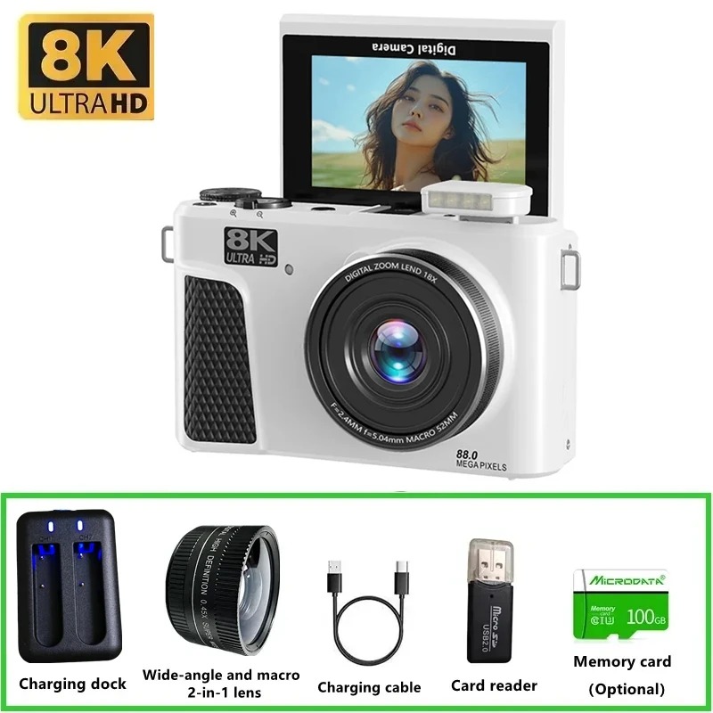 WD300 8K 디지털 카메라 88MP 비디오 로그 카 - Electronics Gadgets For Home 리뷰 및 가격