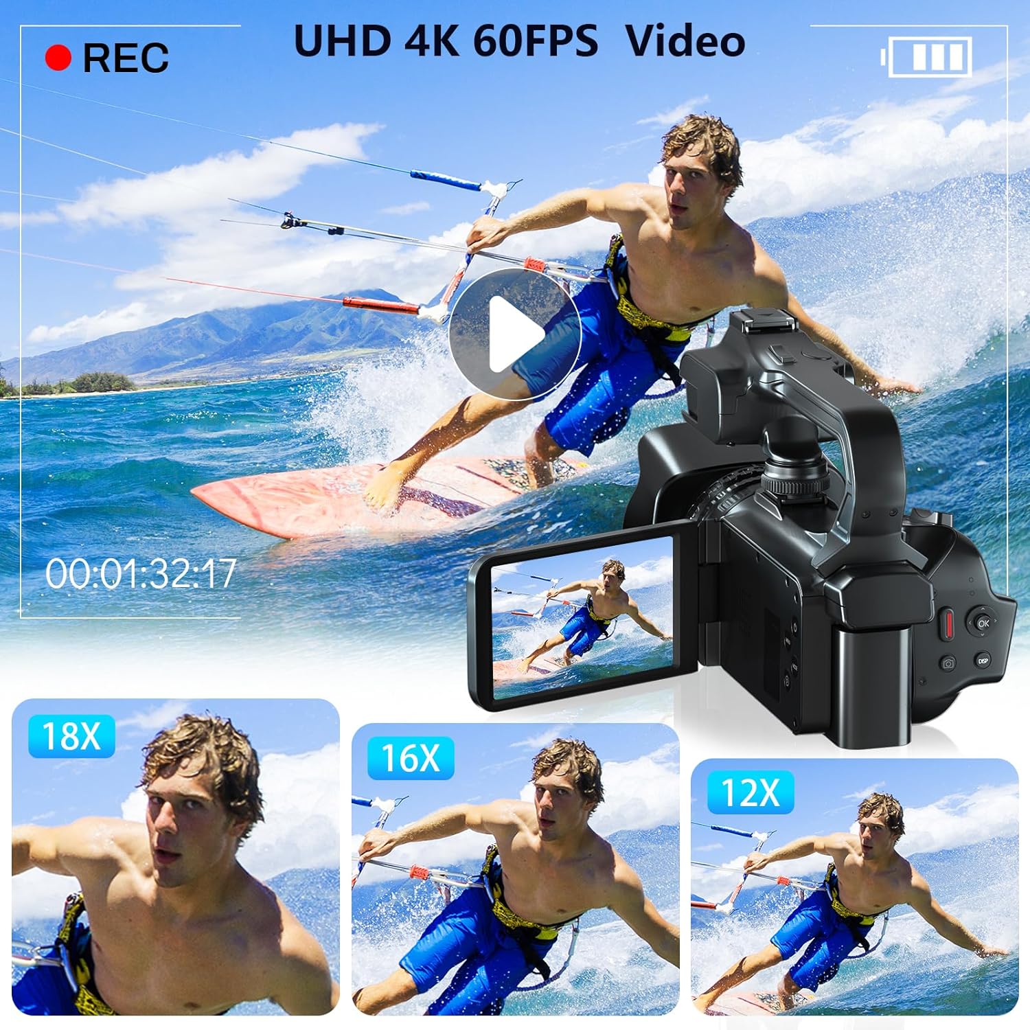4K 전문가용 비디오 카메라 사진 촬영용 64MP 울트 - Electronics Gadgets For Home 리뷰 및 가격