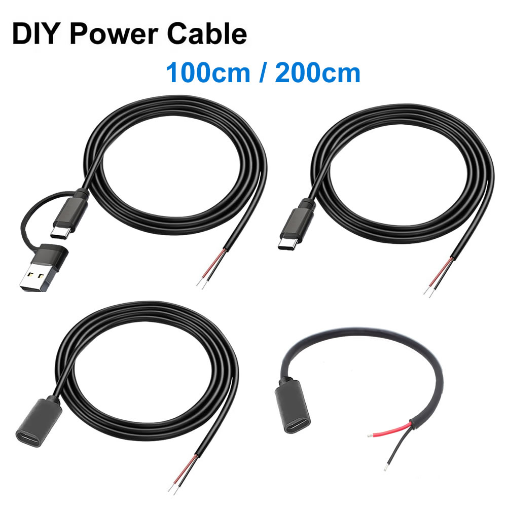 DC 2 핀 전원 케이블 USB 및 유형 C 남성 여성 - Electronics Repair Gadgets 리뷰 및 가격