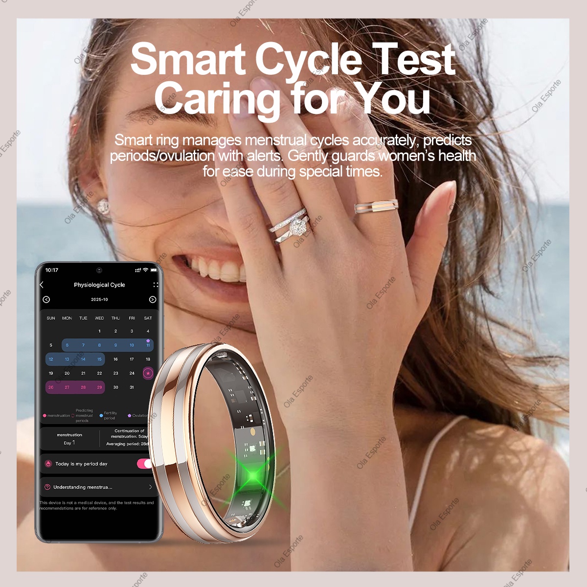 새로운 스마트 링 여성 건강 추적 체온 심박수 혈중 산 - Smart Ring Health 리뷰 및 가격
